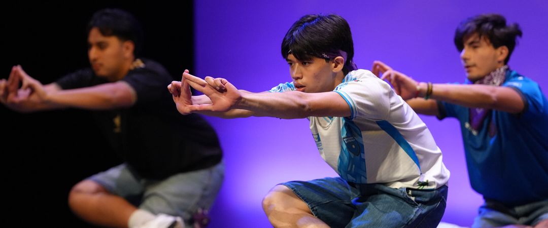 Members from a fraternity perform in the 2025 Yard Show